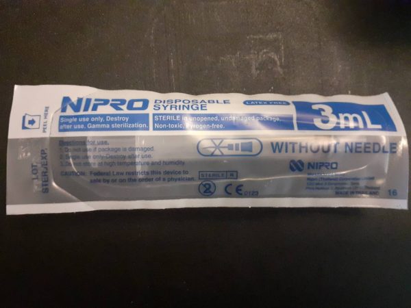 NIPRO 3ml Syringes x 10 needle not included - Image 2