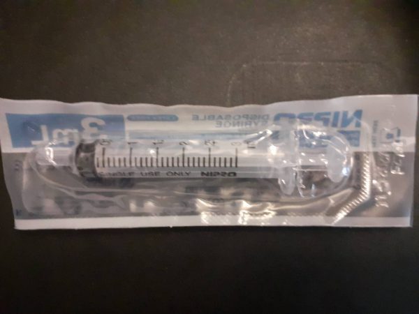 NIPRO 3ml Syringes x 10 needle not included