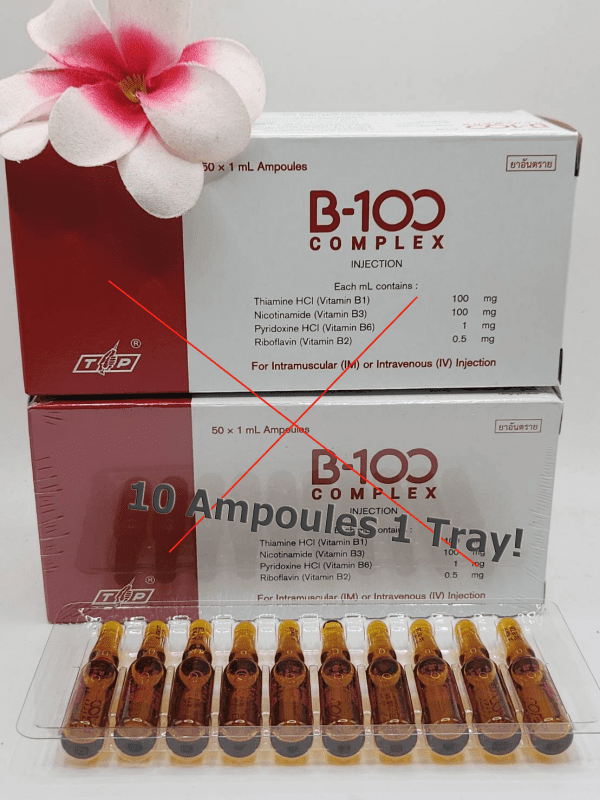 B100 complex ampoules-Tray of 10